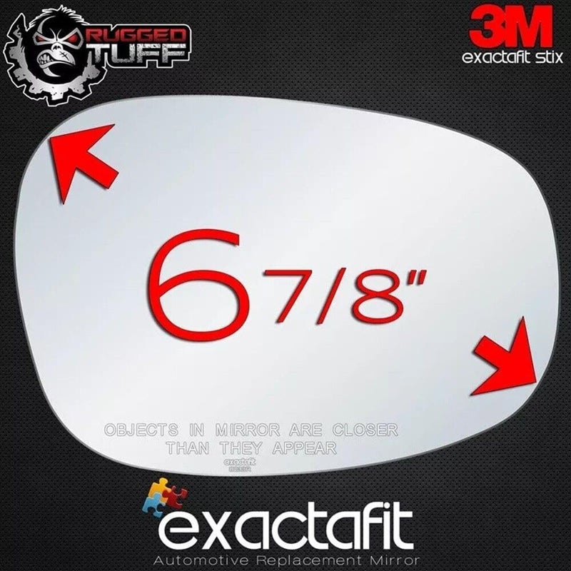 Rugged TUFF Passenger Side Mirror Glass Replacement For BMW 128i 135i 1M 323i 328i 335i 335d 335is M3 2008-2013 Right Convex Mirrors with Adhesives exactafit 8233R - Image 4